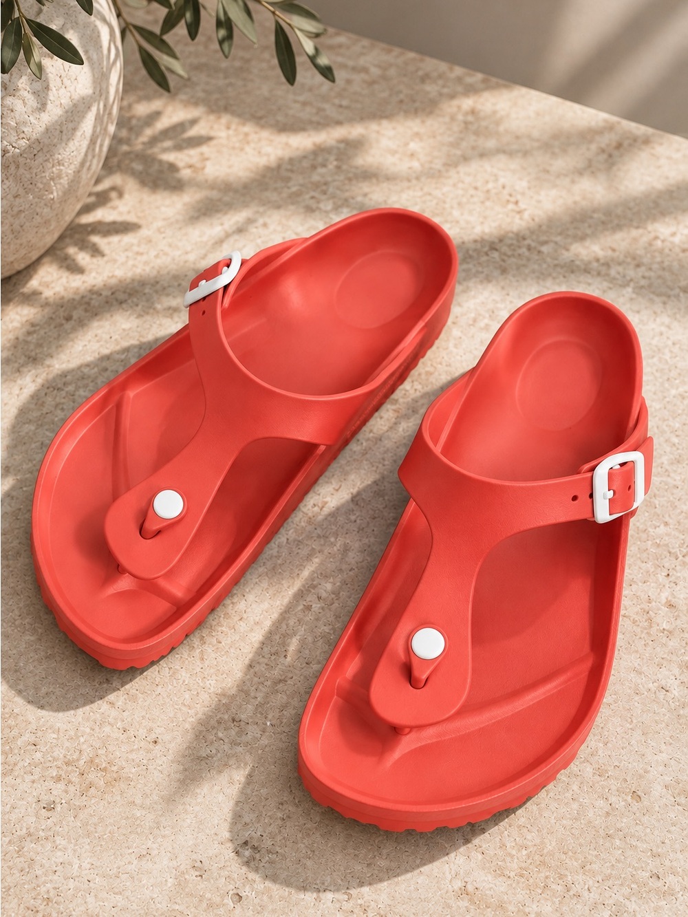 Birkenstock Gizeh EVA Coral Red Thong Sandals Women’s Size 9